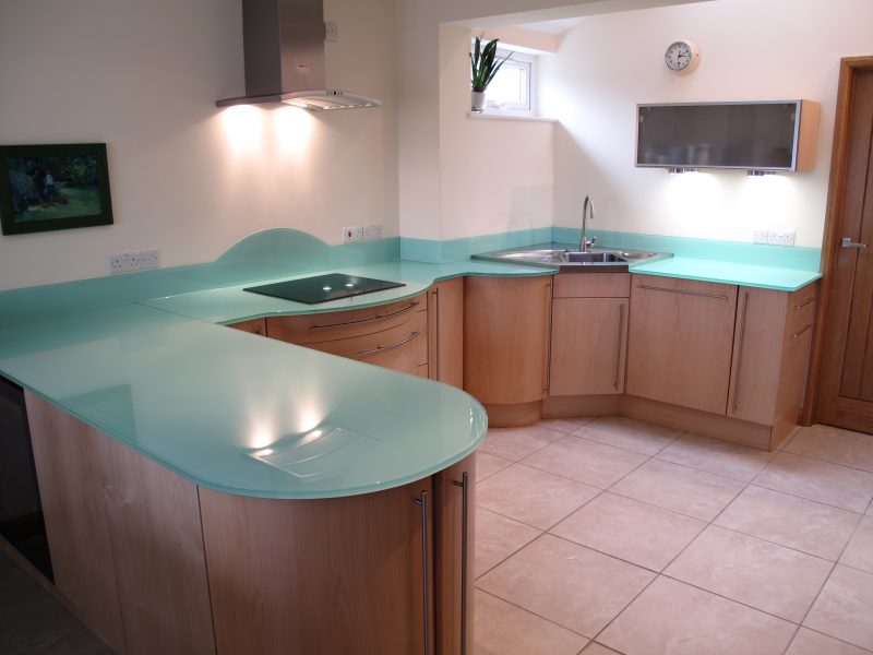 Bristol Glass Worktop Work Surface and Splashback Cornwall Glass