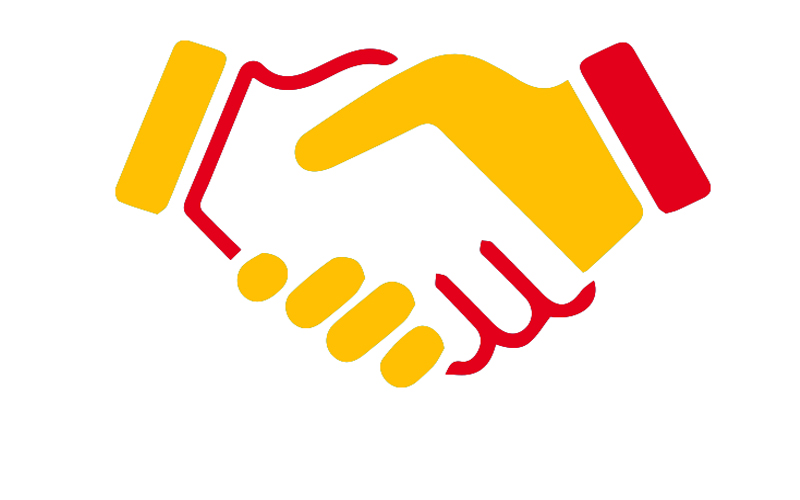 large logo handshake