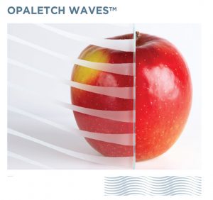 apple behind waves glass