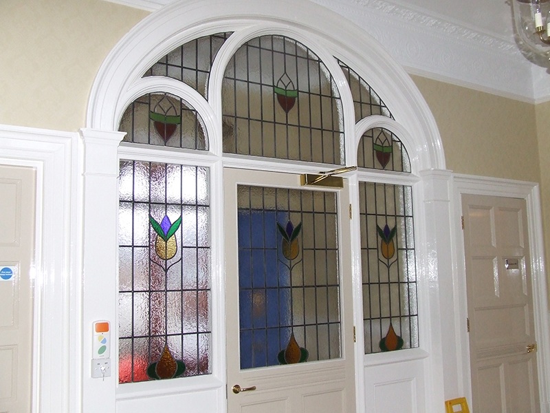 stained glass entry doorway