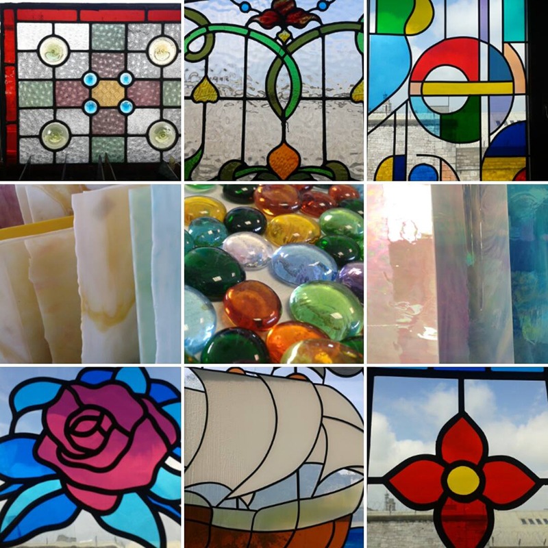 stained glass collage