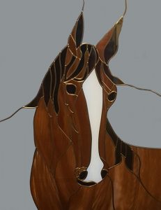 horse stained glass