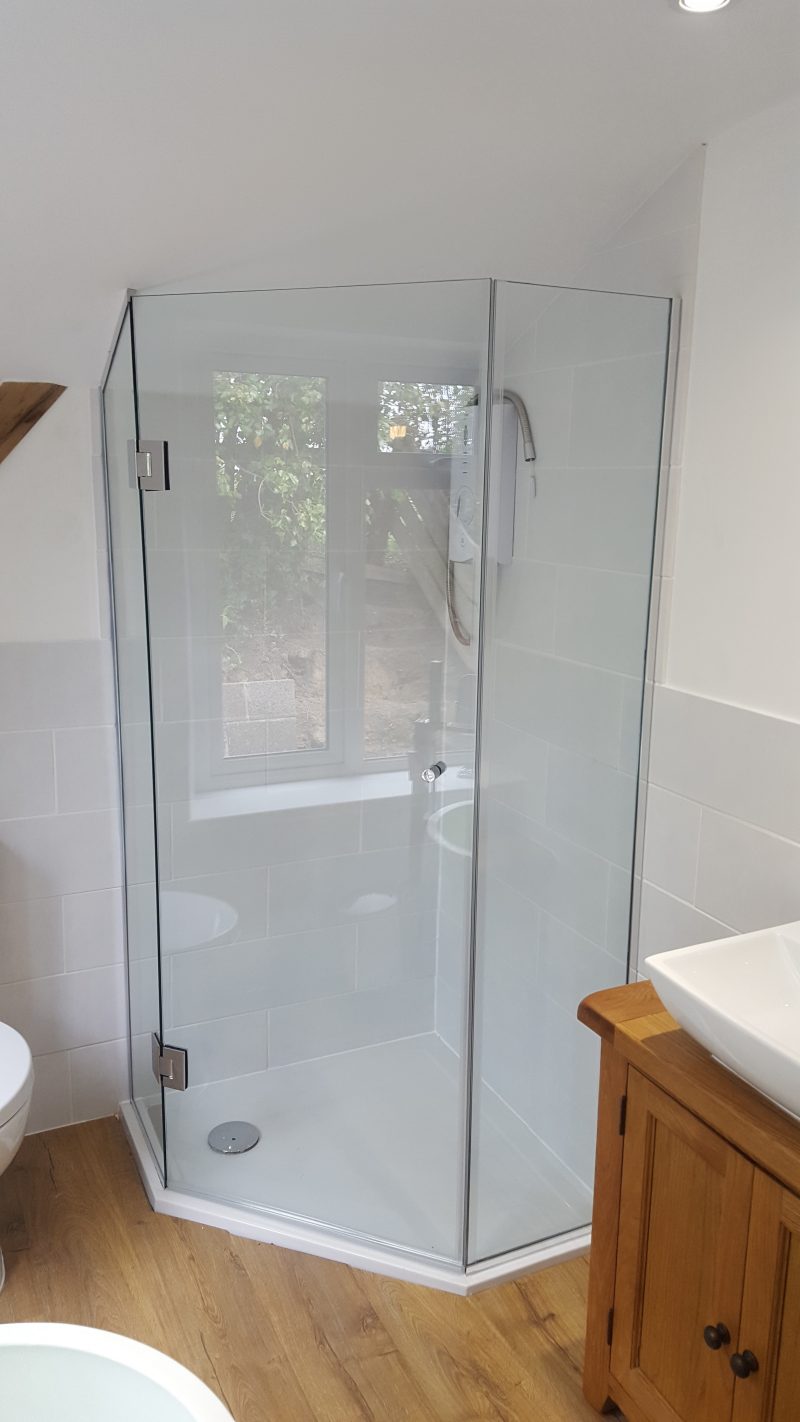 3 sided shower Cornwall Glass