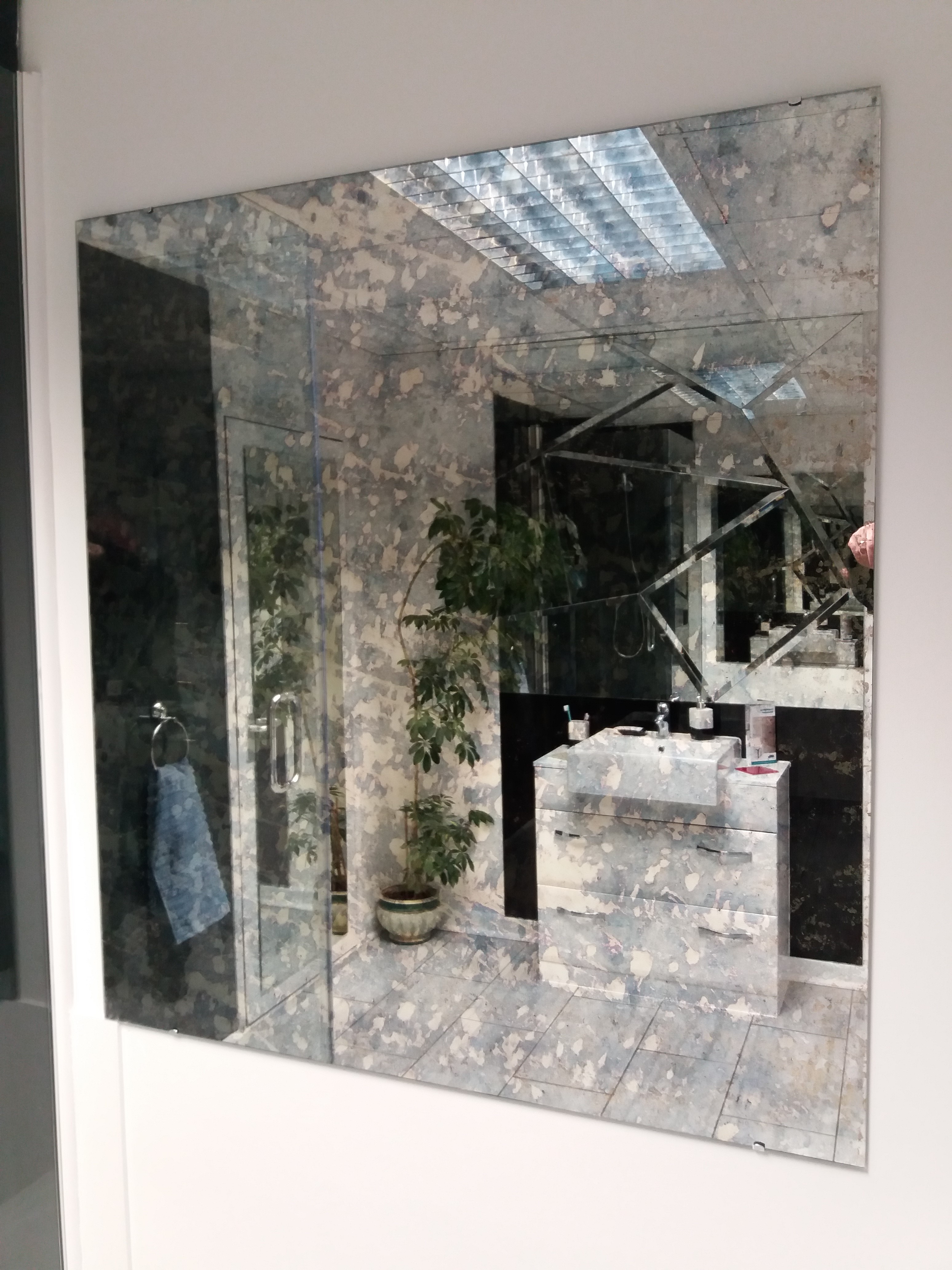 Made To Measure Mirror Glass Silver, Distressed Mirror Glass Cut To Size