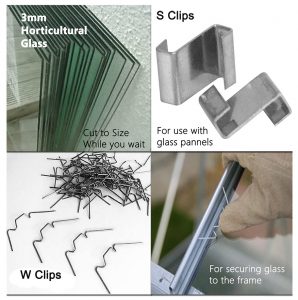 Greenhouse Glass and Clips