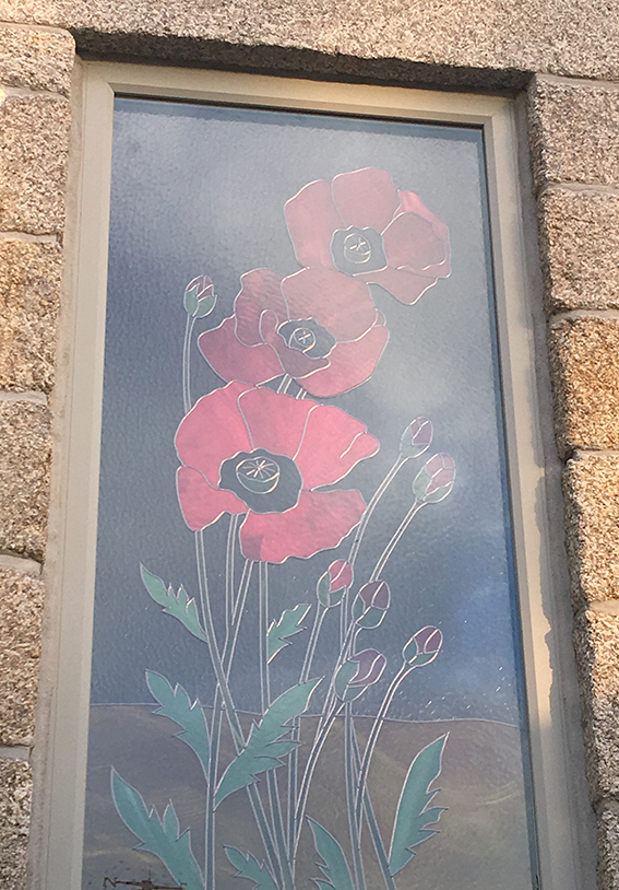 Poppy window Glass